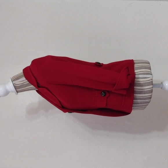 Talbots Red 3/4 Sleeve 100% Wool Short Jacket Size 4p - Picture 11 of 13
